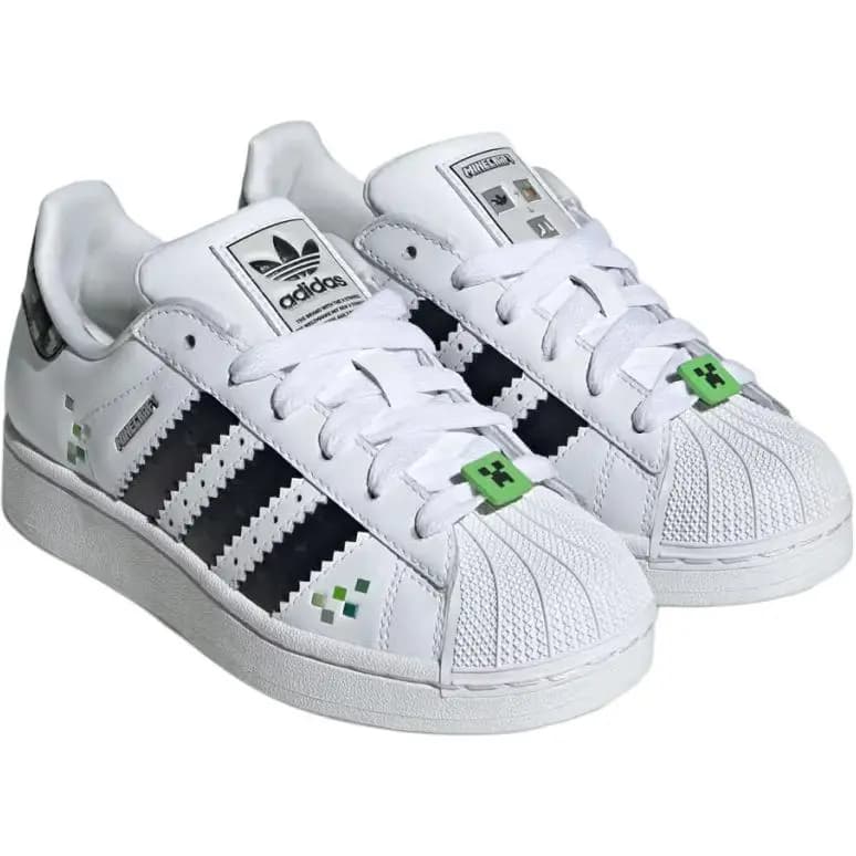 Adidas Originals SUPERSTAR Low-Top Uşaq Skeyt Ayaqqabısı Ağ/Qara 4