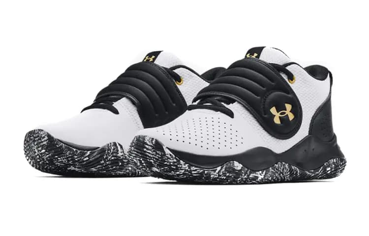 Youth Under Armour UA Zone BB Uşaq Basketbol Ayaqqabısı Qara/Ağ 3