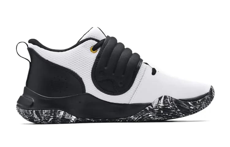 Youth Under Armour UA Zone BB Uşaq Basketbol Ayaqqabısı Qara/Ağ 2