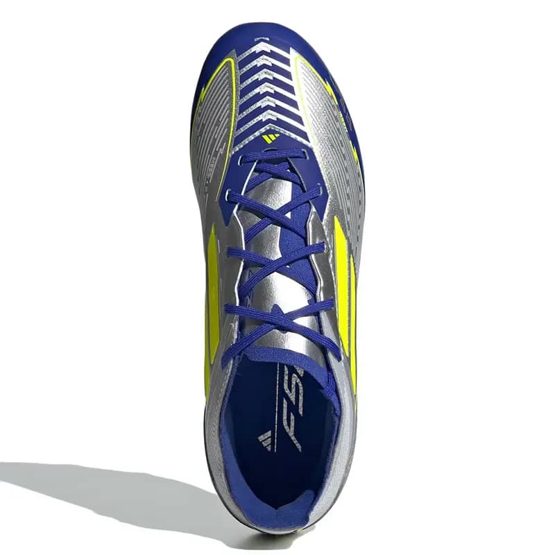 Adidas F50 ELITE Uşaq Futbol Ayaqqabısı Gümüşü/Neon Sarı/Göy 3
