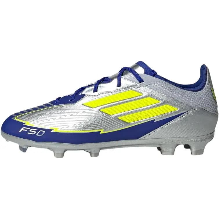 Adidas F50 ELITE Uşaq Futbol Ayaqqabısı Gümüşü/Neon Sarı/Göy