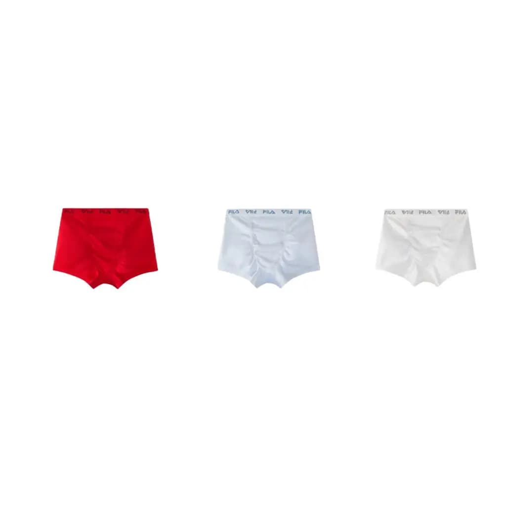 FILA KIDS HOME Uşaq Alt Geyimi 3-lü Dəst Qırmızı/Göy/Ağ