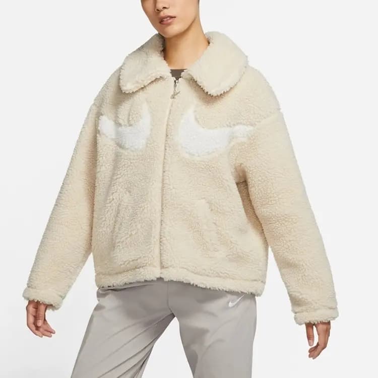 Nike Swoosh Women'ss Full Zip Jacket Asia Sizing Rattan/Sail 4