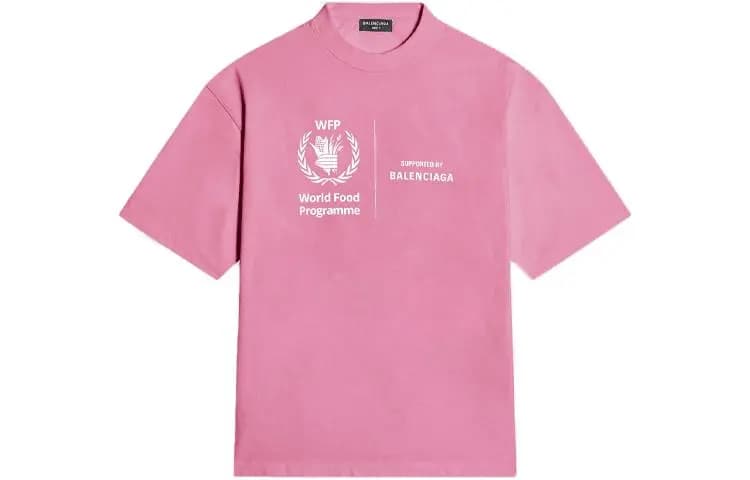 Balenciaga Wpf T-Shirt Çəhrayı/Ağ