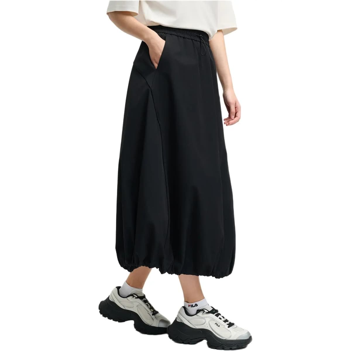 FILA ORIGINALE Parachute Qadın Midi Ətəyi Qara 2