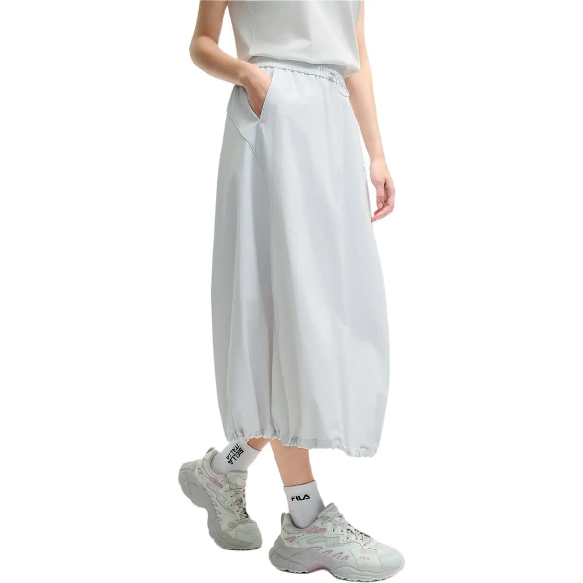 FILA ORIGINALE Parachute Qadın Midi Ətəyi Boz 2