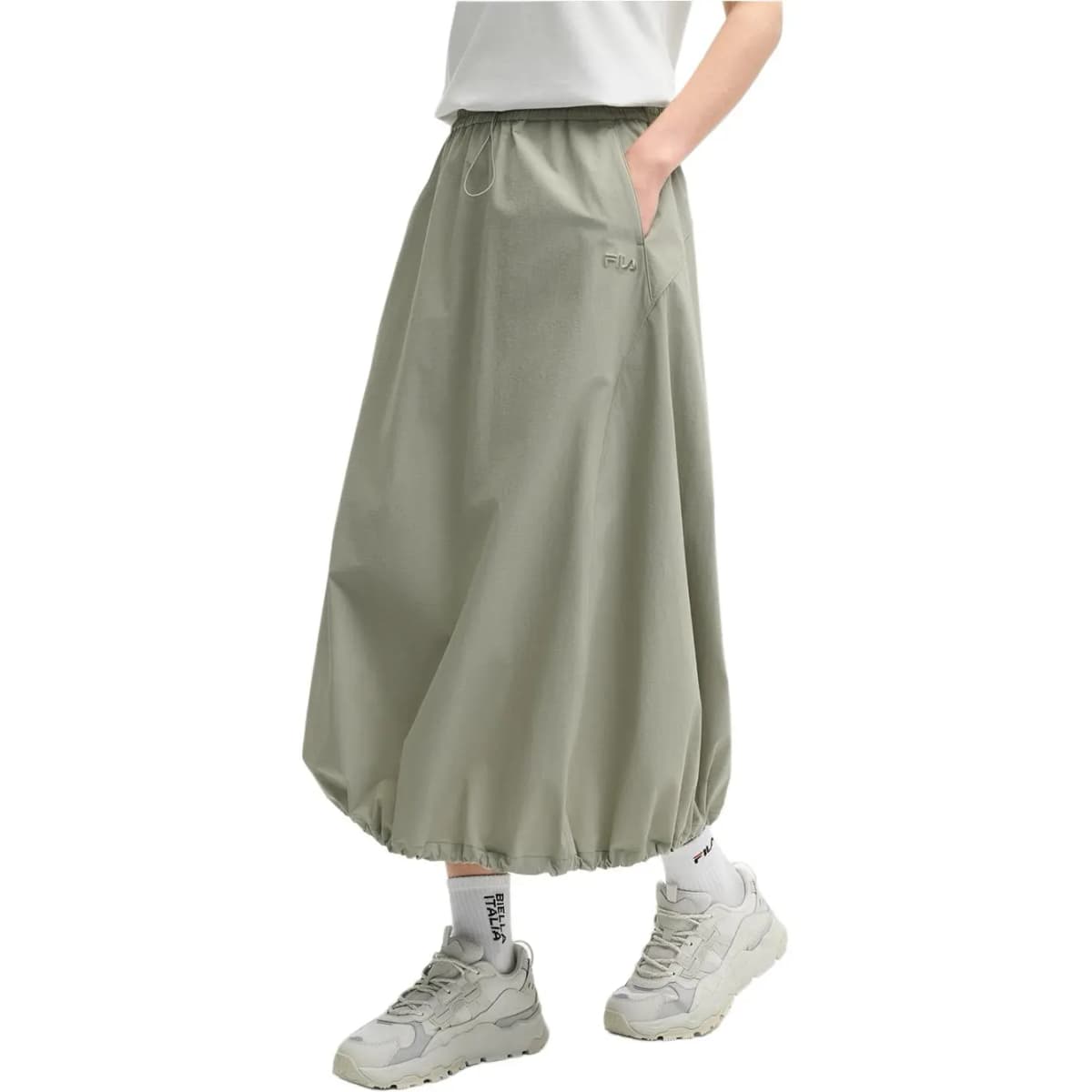 FILA ORIGINALE Parachute Qadın Midi Ətəyi Xaki 3