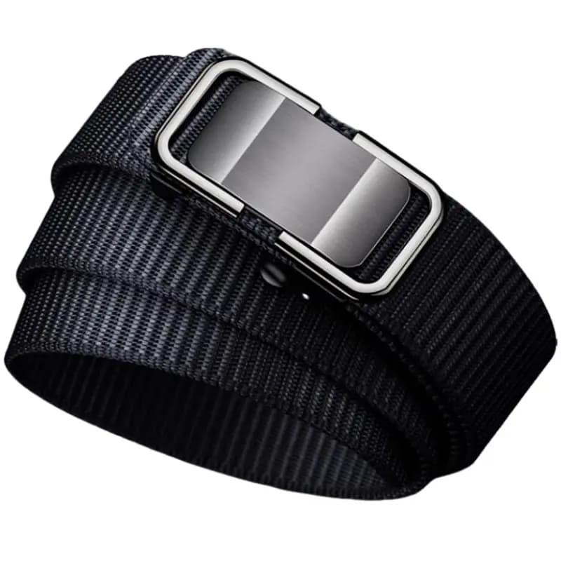 Warrior Belt Men's Casual Versatile Youth Automatic Buckle Durable Trendy Cargo Pants Belt Polyester Belt Men's Width 3.4cm