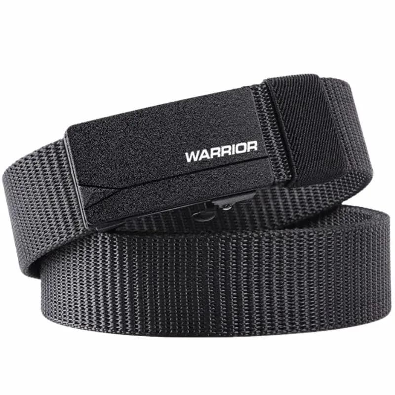 Warrior Belt Men's Casual Versatile Youth Automatic Buckle Durable Trendy Cargo Pants Belt Polyester Belt Men's Width 3.4cm 2