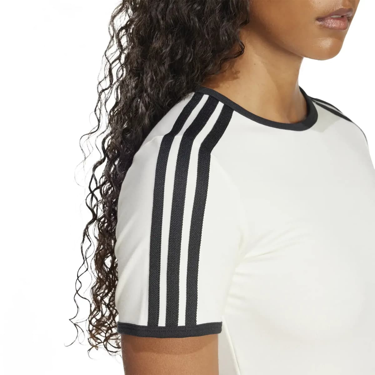 Adidas Premium 3 Stripes Cali Qadın Köynəyi Ağ 4