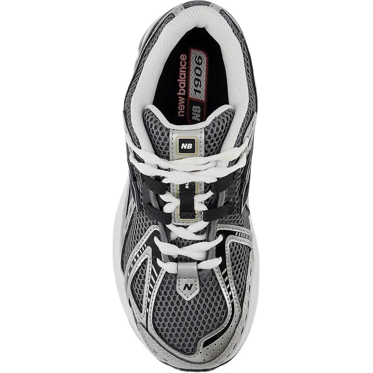New Balance 1906 Abrasion Resistant Low top Kids' Running Shoes Silver/Black 4