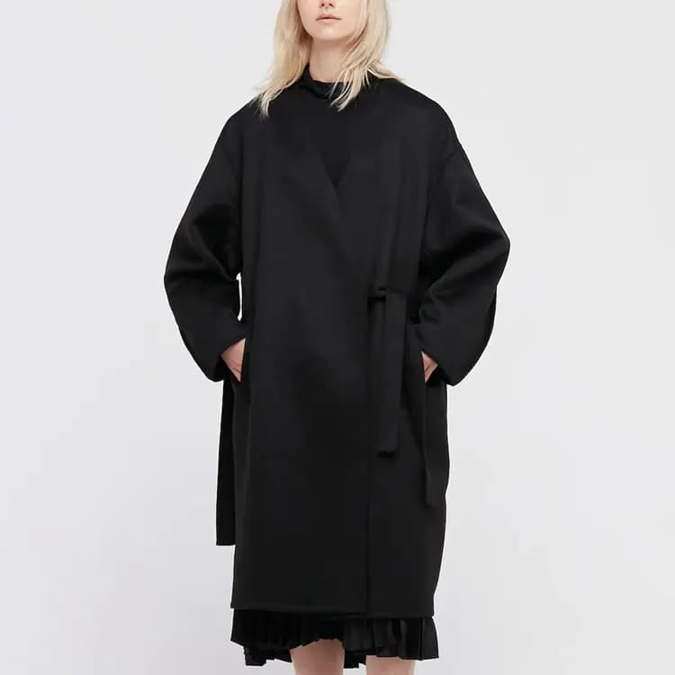 Theory X UNIQLO Palto Qadın Qara