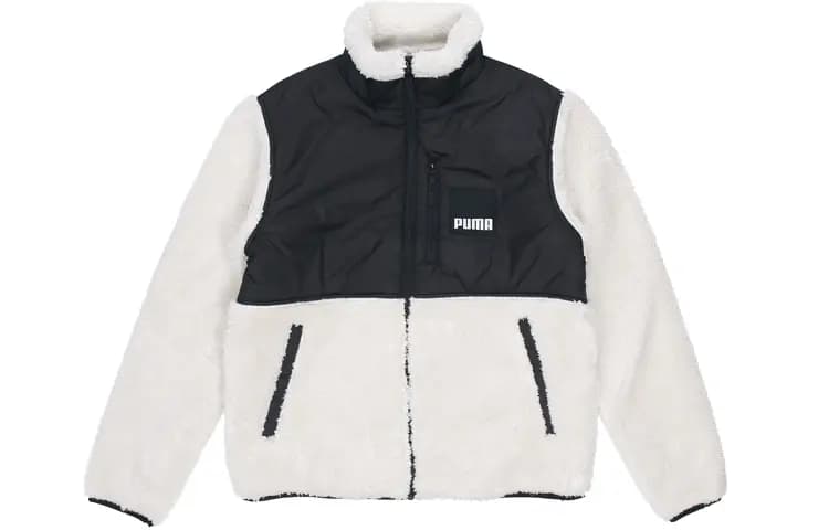 PUMA Velvet Jackets Men Ivory White