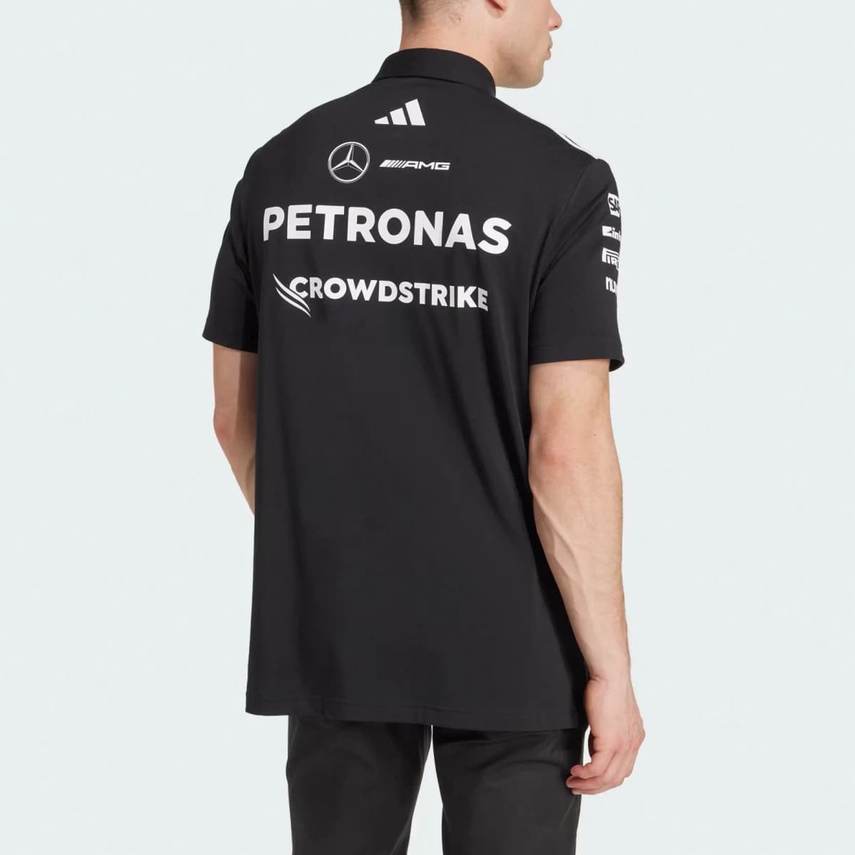 adidas x MERCEDES-AMG PETRONAS F1 Polo Köynək Kişi Qara/Ağ 5