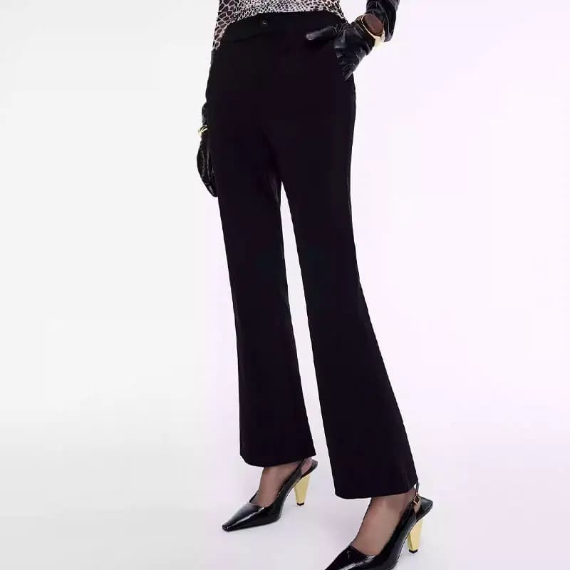 KARL LAGERFELD SS25 Qadın Şalvarı Qara 5