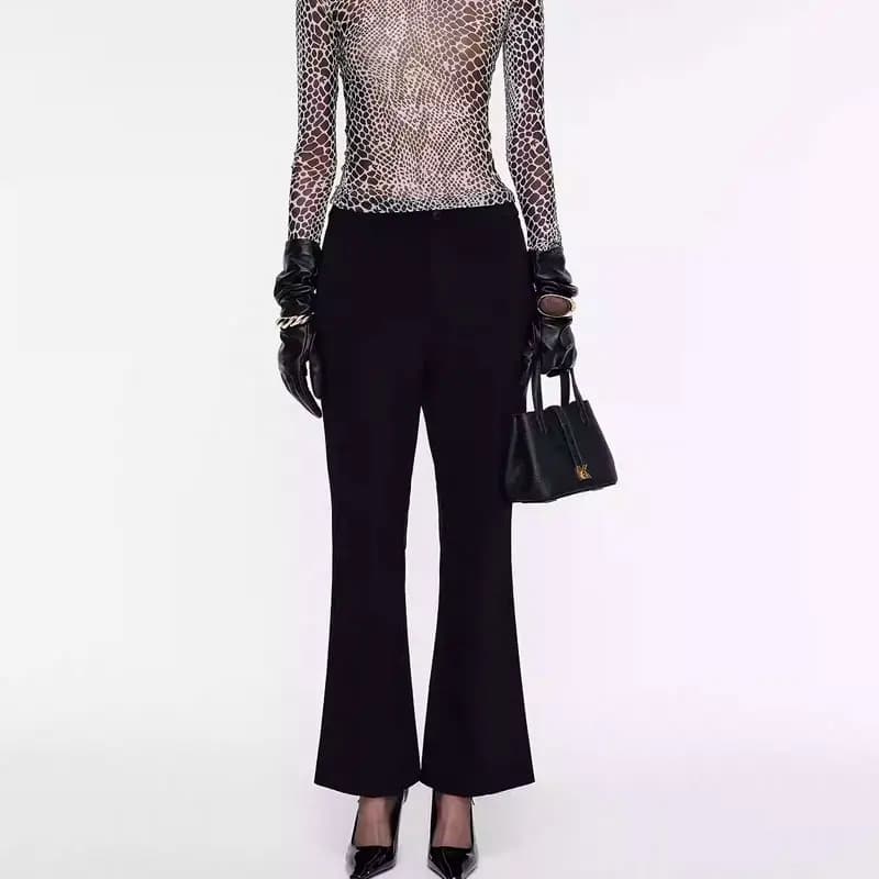 KARL LAGERFELD SS25 Qadın Şalvarı Qara 3