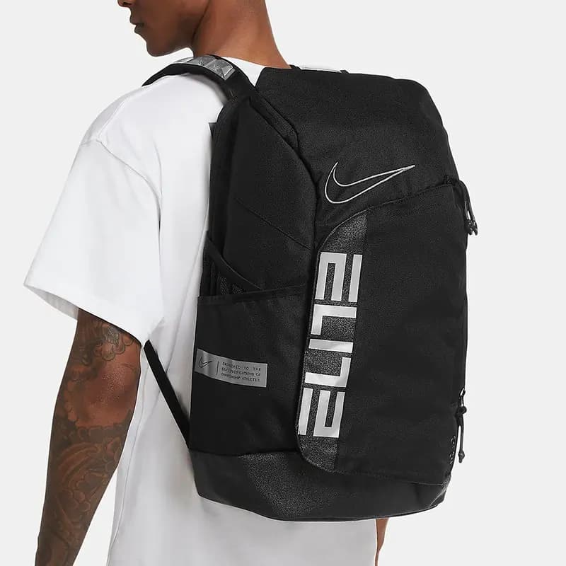 Nike Elite Pro 32L Basketball Backpack Black/Metallic Cool Grey 4
