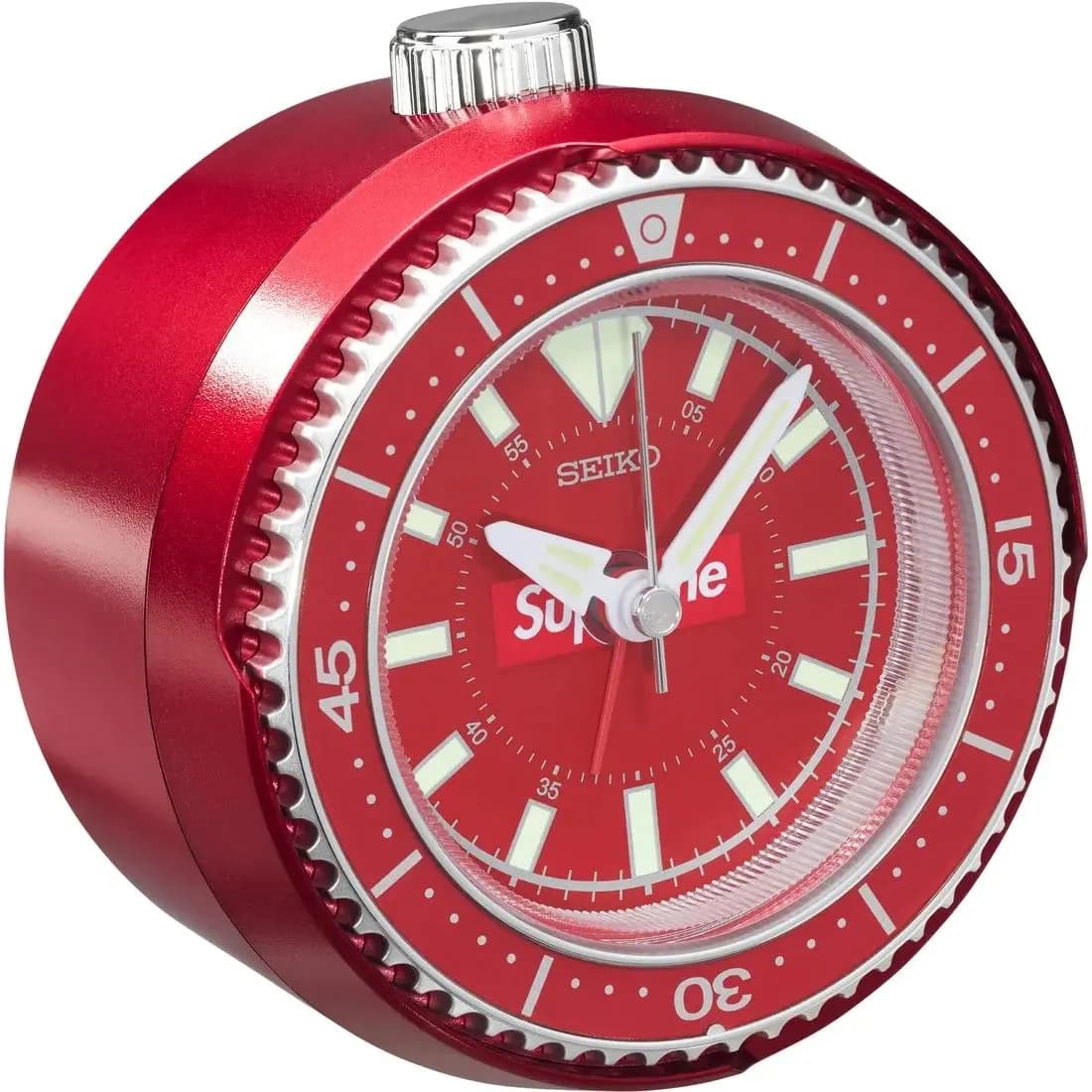 Supreme Supreme®/Seiko Mai Alarm Clock Trendy Logo Design Quartz Movement Alarm Clock Unisex Red 3