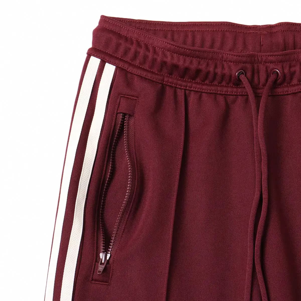 adidas originals x Sporty & Rich Collaboration SS25 Fashion Comfort Stripe Track Pants Unisex Burgundy 4