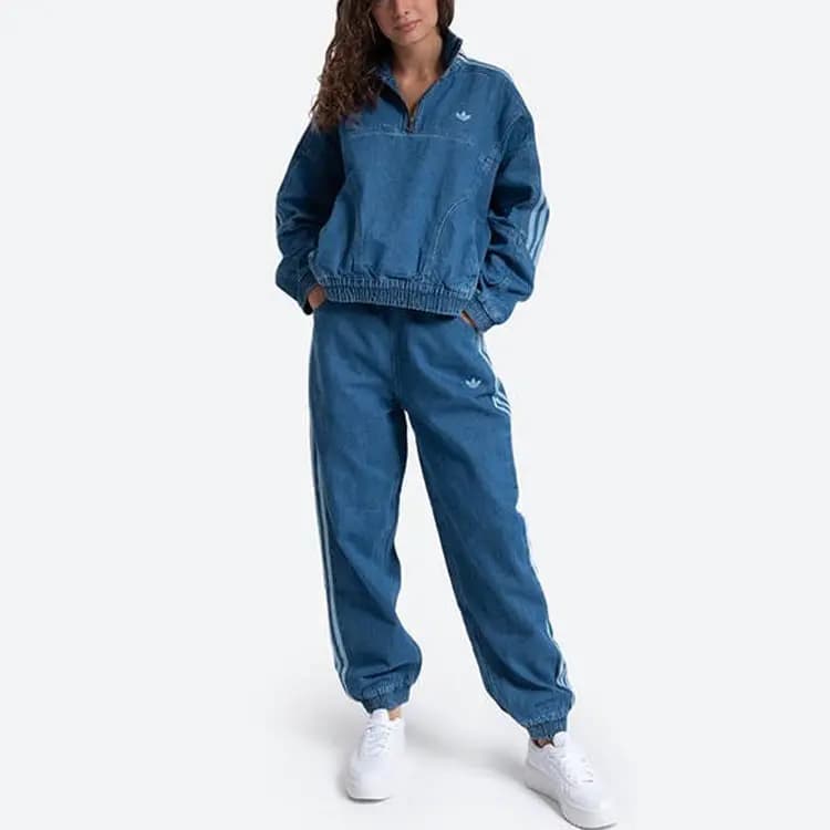Adidas Originals Denim Jackets Women's Blue 2
