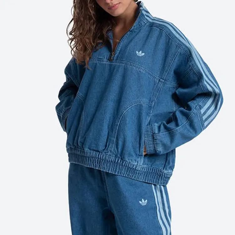 Adidas Originals Denim Jackets Women's Blue 8