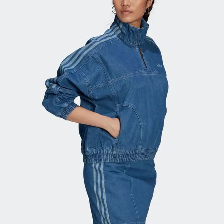 Adidas Originals Denim Jackets Women's Blue 9