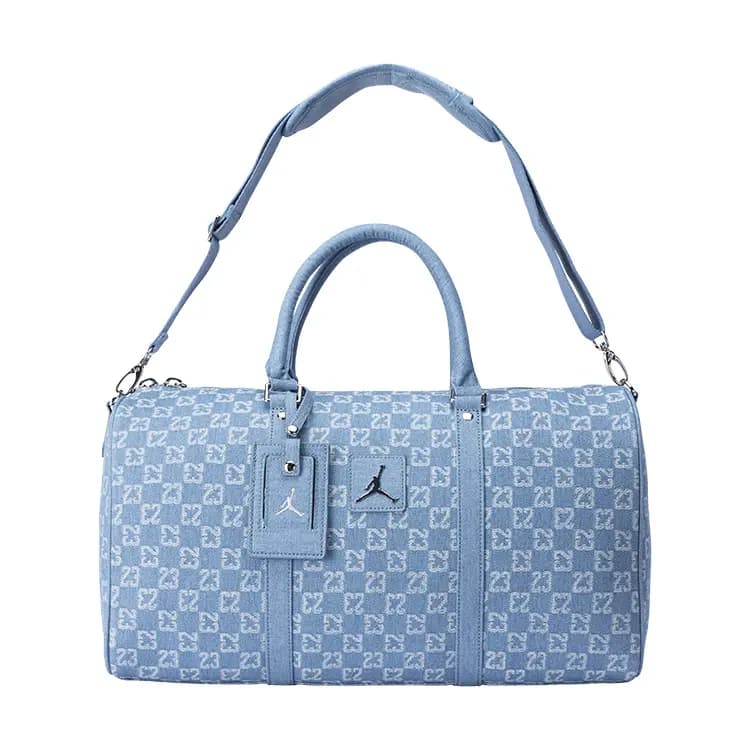 Jordan Monogram Səyahət Çantası Unisex Açıq Denim Mavi