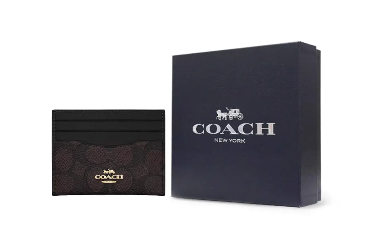 COACH 10 Loqolu Kartlıq Qadın Qara 4