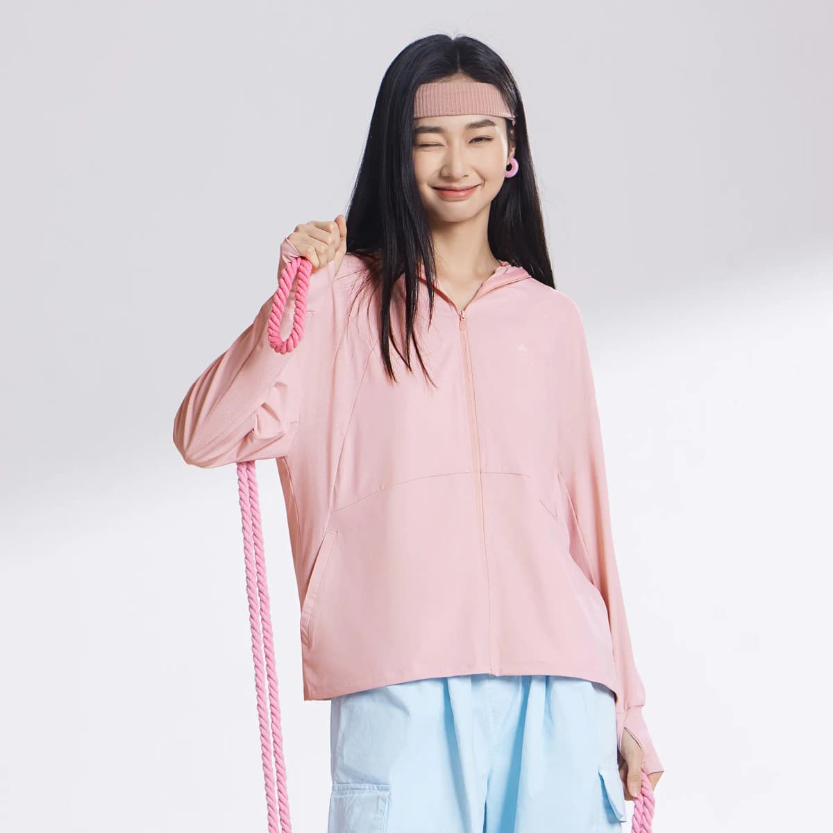 CAMEL Jelly Series Lightweight Breathable Quick-Dry Cool Feeling Original Yarn UPF1000+ Stretch Hooded Sun Protection Jacket Women's 15