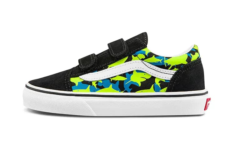Vans Old Skool Low-Top Uşaq Skate Ayaqqabısı Qara/Yaşıl/Göy
