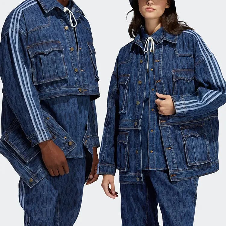 Adidas Originals Ivy Park Monogram Cins Pencək 5