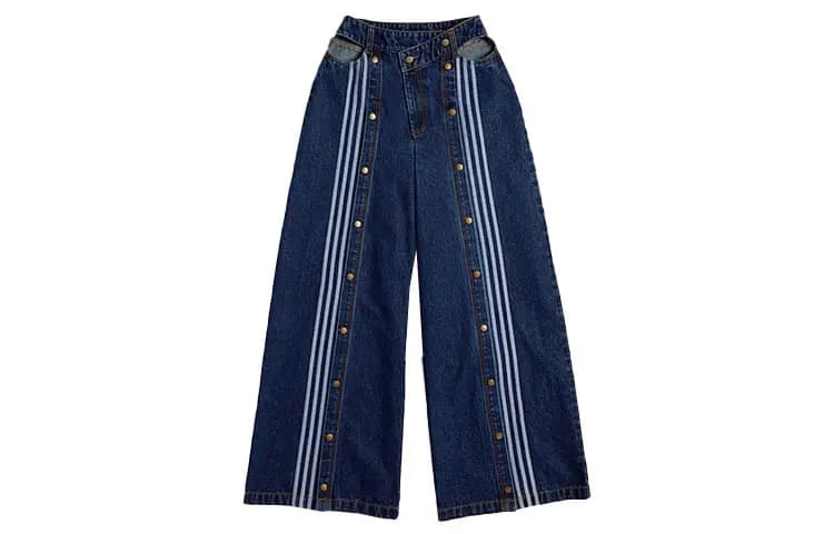 Adidas Originals Ivy Park Qadın Wide Leg Cins Şalvar Tünd Denim