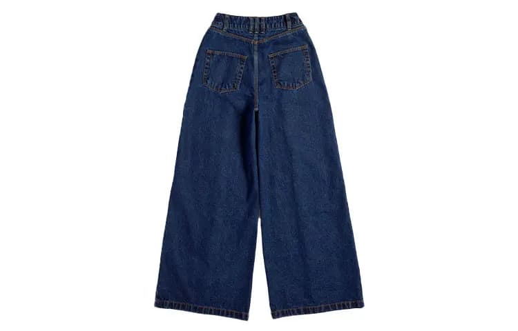 Adidas Originals Ivy Park Qadın Wide Leg Cins Şalvar Tünd Denim 2