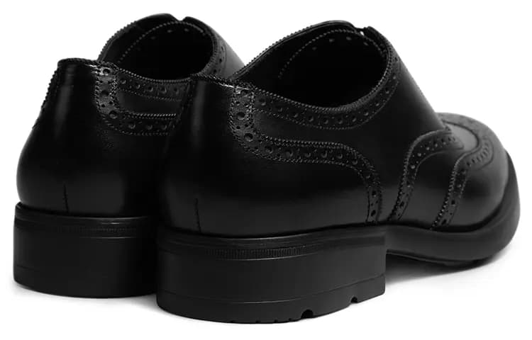 THOM WILLS Handmade Brogue Dress Shoes Men's Black 4