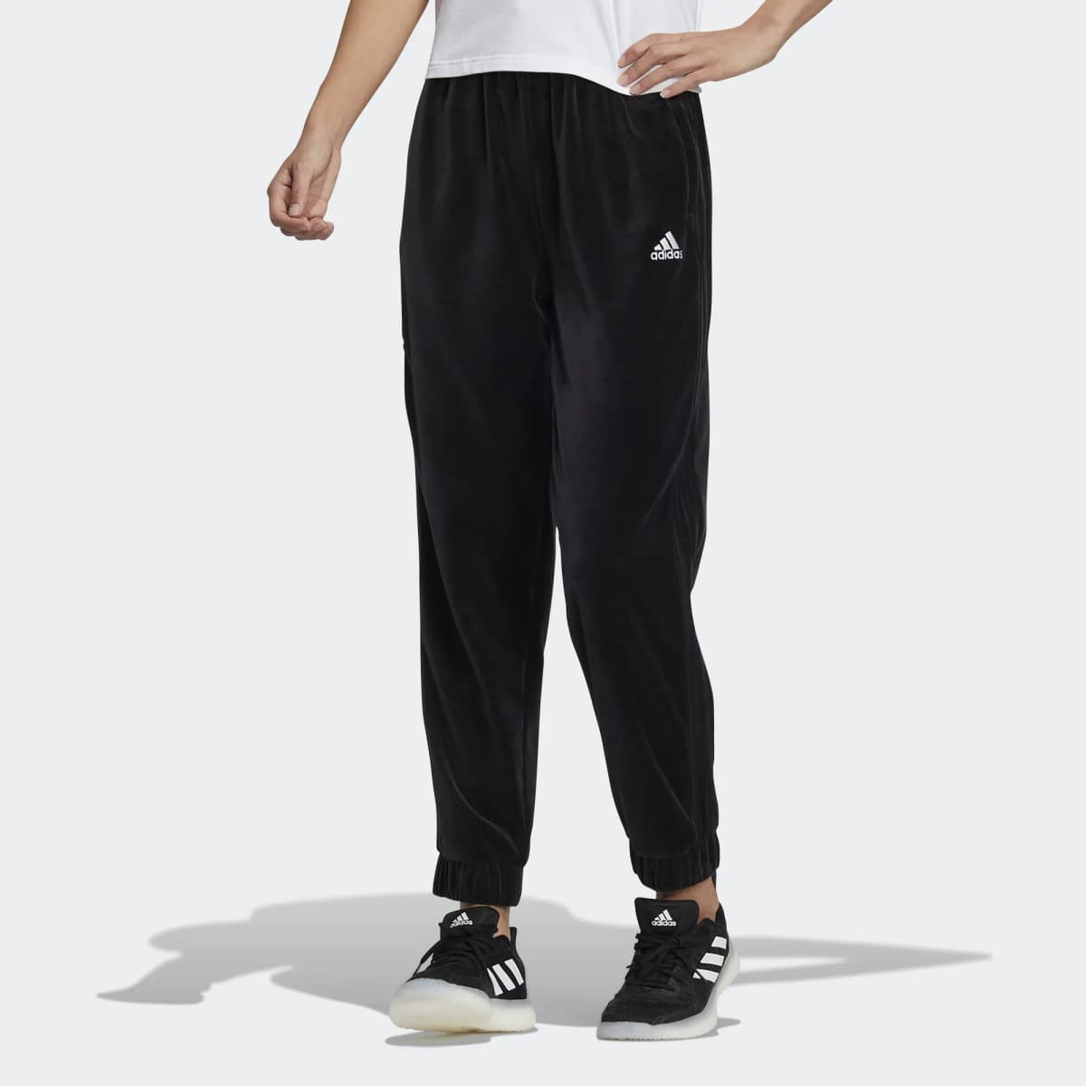 adidas Velour Qadın İdman Şalvarı Qara 2