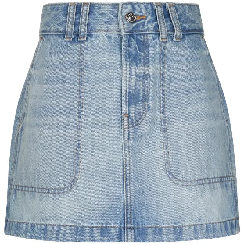 CALVIN KLEIN Qadın Denim Ətək Açıq Mavi