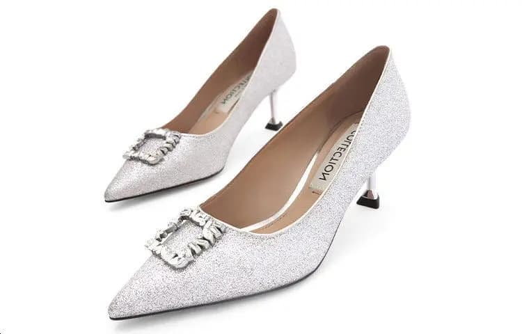 CHARLES&KEITH Qadın Mary Jane Ayaqqabısı 6sm Gümüşü 5