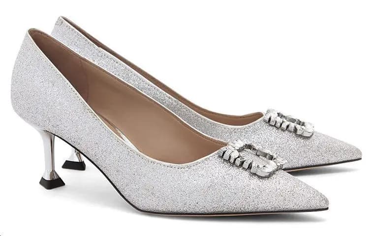 CHARLES&KEITH Qadın Mary Jane Ayaqqabısı 6sm Gümüşü 3
