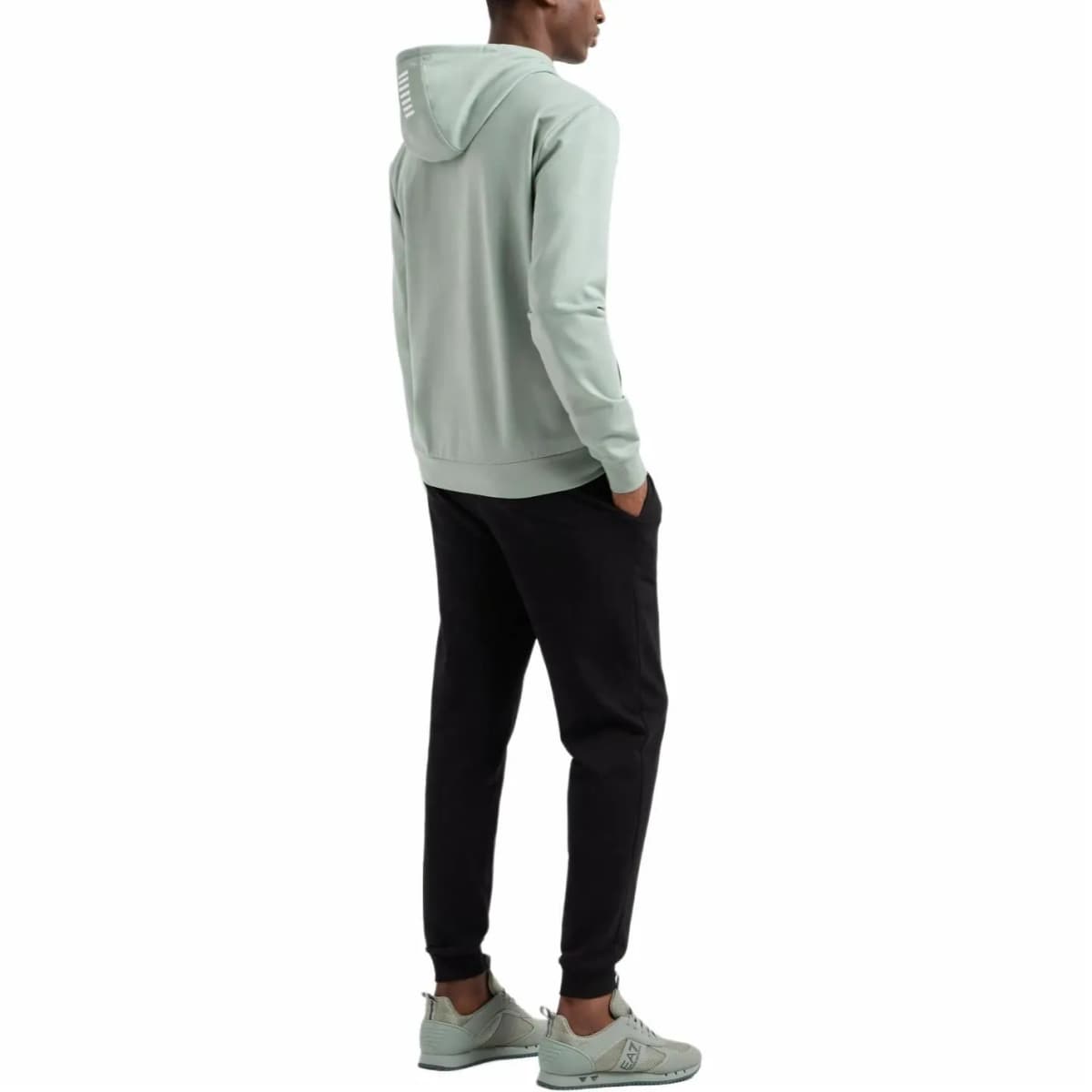 EMPORIO ARMANI EA7 Kişi Pambıq İdman Kostyumu Yaşıl 3