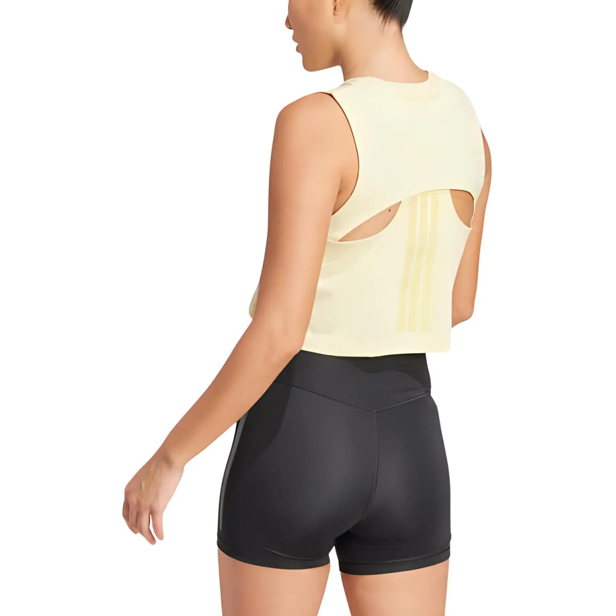 adidas Power 3 Stripes Qadın Boxy Tank Top Sarı 3