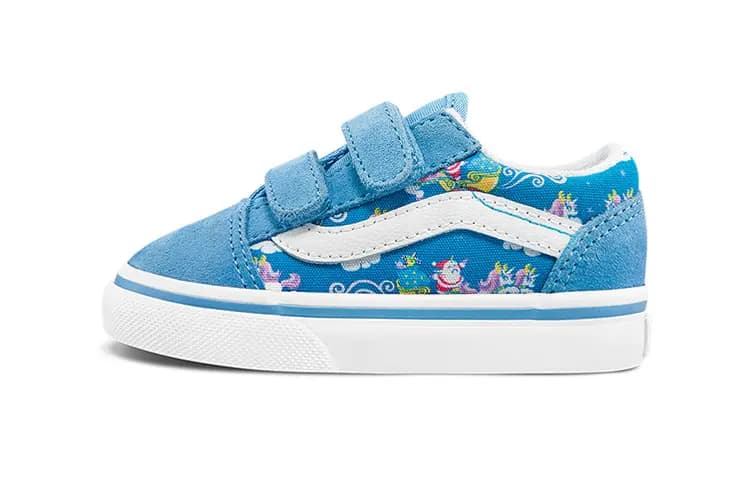 Vans Old Skool V Uşaq Ayaqqabısı Mavi/Ağ