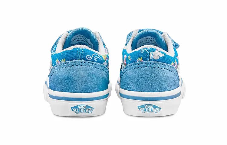 Vans Old Skool V Uşaq Ayaqqabısı Mavi/Ağ 5
