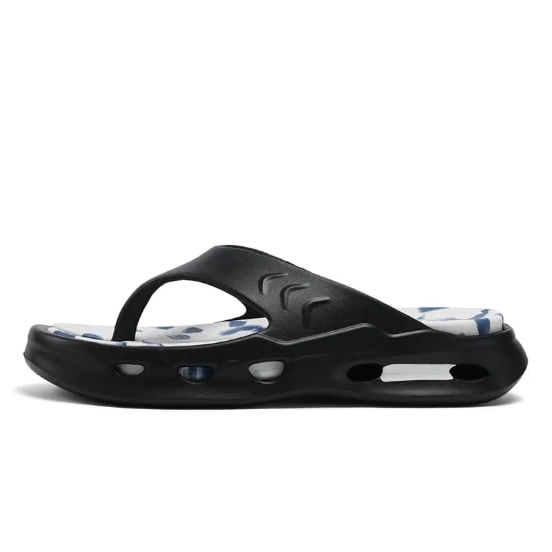 Mulinsen Dormitory Hand-Painted Premium Fashion Trendy Minimalist Refreshing Classic Simple Comfortable Home Travel Beach Convenient Thick Sole Heightening Non-Slip Anti-Wear Anti-Odor Breathable Lightweight Cushioned Soft Flip-Flops Men's 4