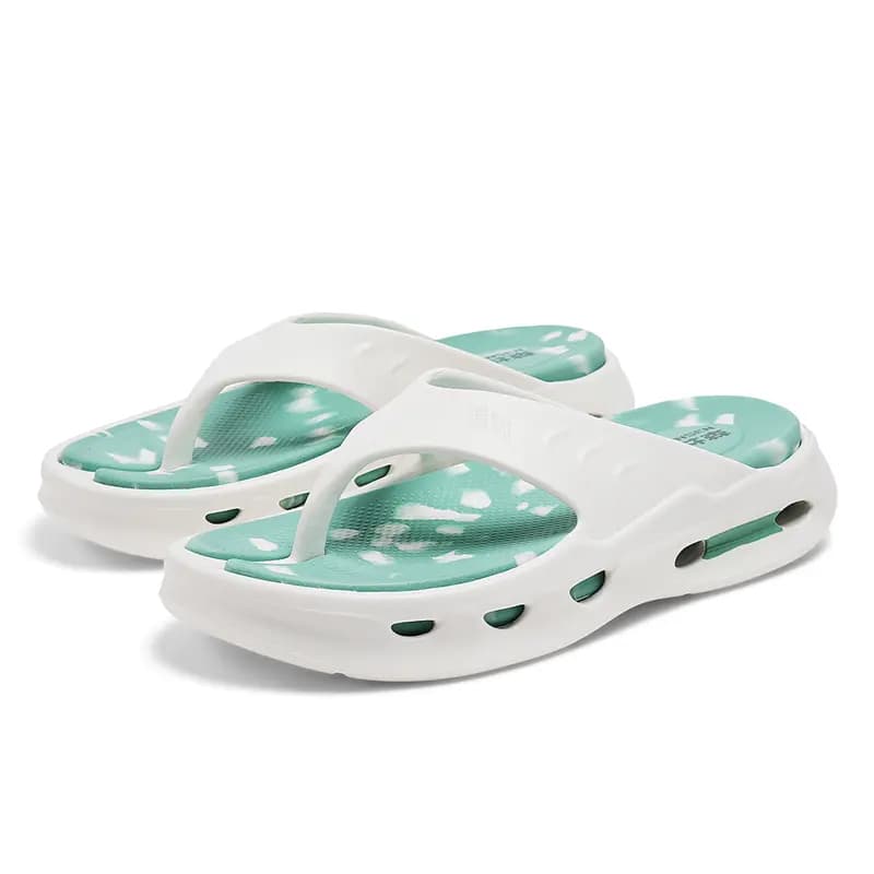 Mulinsen Dormitory Hand-Painted Premium Fashion Trendy Minimalist Refreshing Classic Simple Comfortable Home Travel Beach Convenient Thick Sole Heightening Non-Slip Anti-Wear Anti-Odor Breathable Lightweight Cushioned Soft Flip-Flops Men's 2