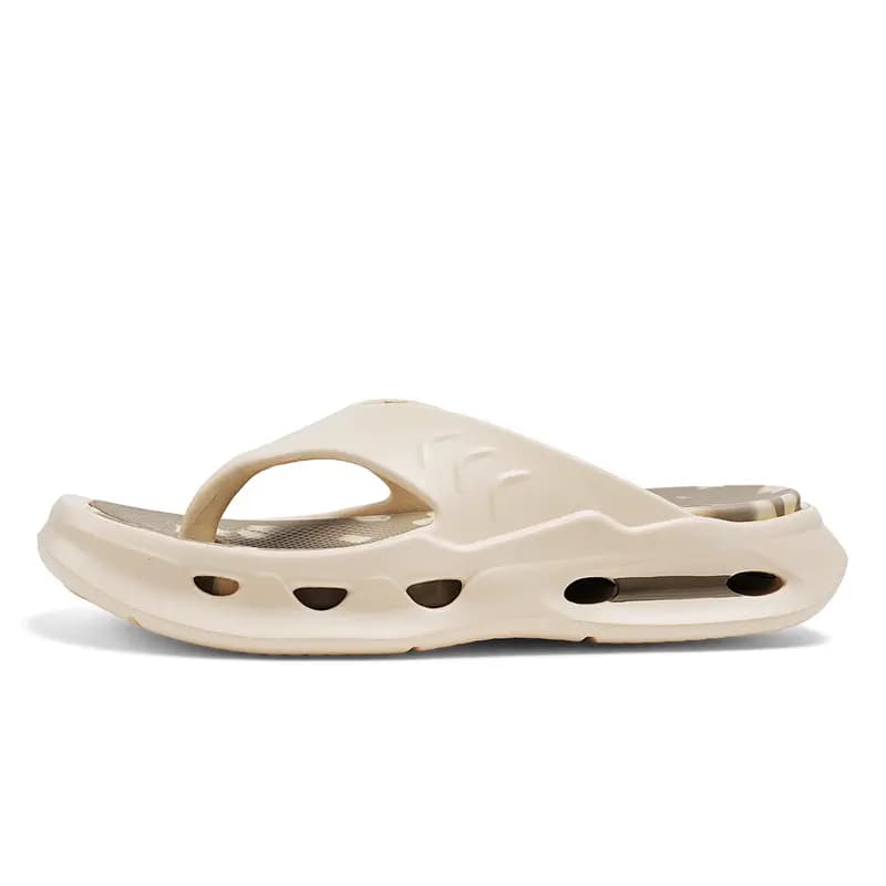 Mulinsen Dormitory Hand-Painted Premium Fashion Trendy Minimalist Refreshing Classic Simple Comfortable Home Travel Beach Convenient Thick Sole Heightening Non-Slip Anti-Wear Anti-Odor Breathable Lightweight Cushioned Soft Flip-Flops Men's 7