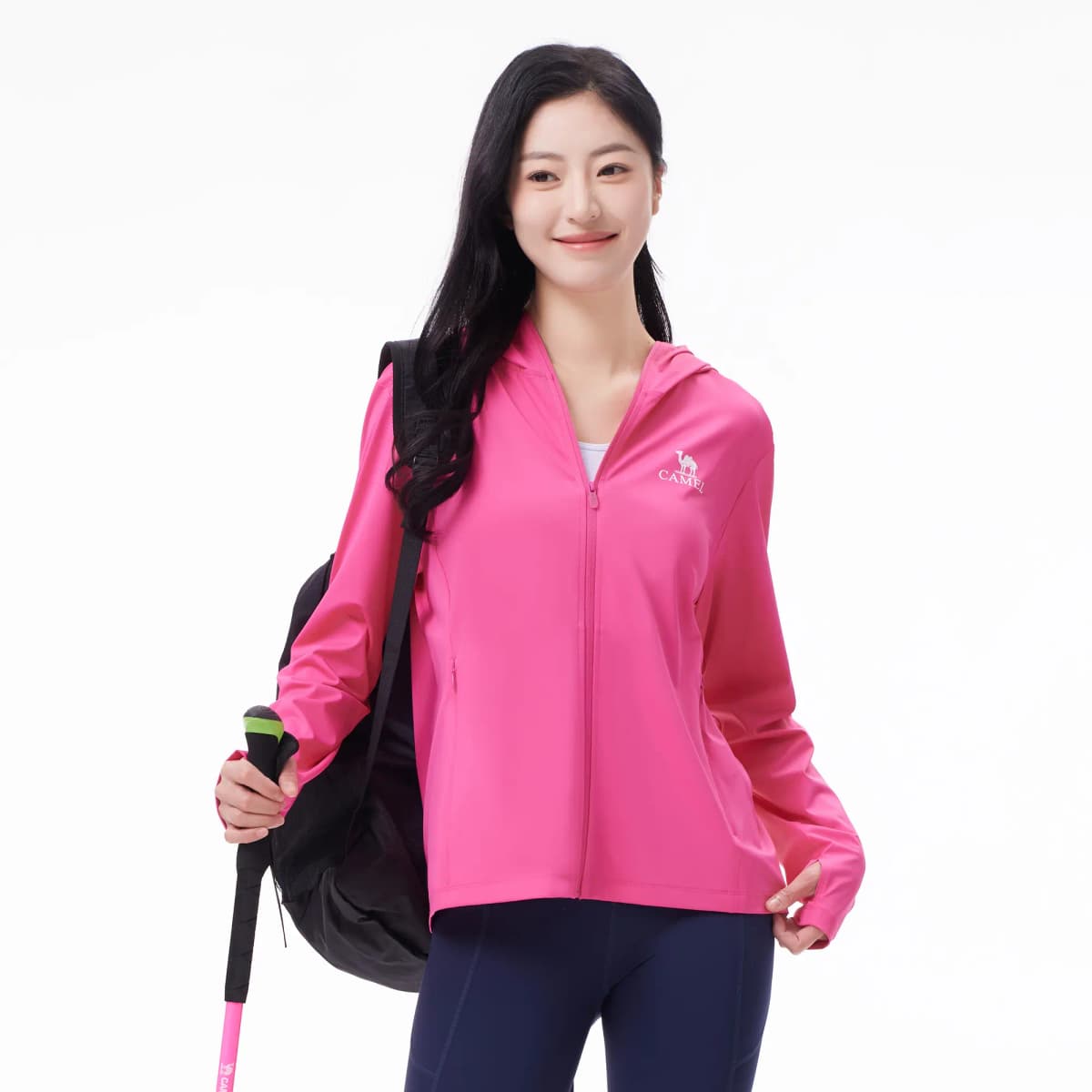 CAMEL Jelly Series Ice Mint Original Yarn UPF2000+ Heat-Blocking Breathable Cooling Hooded Sun Protection Jacket Women's 21