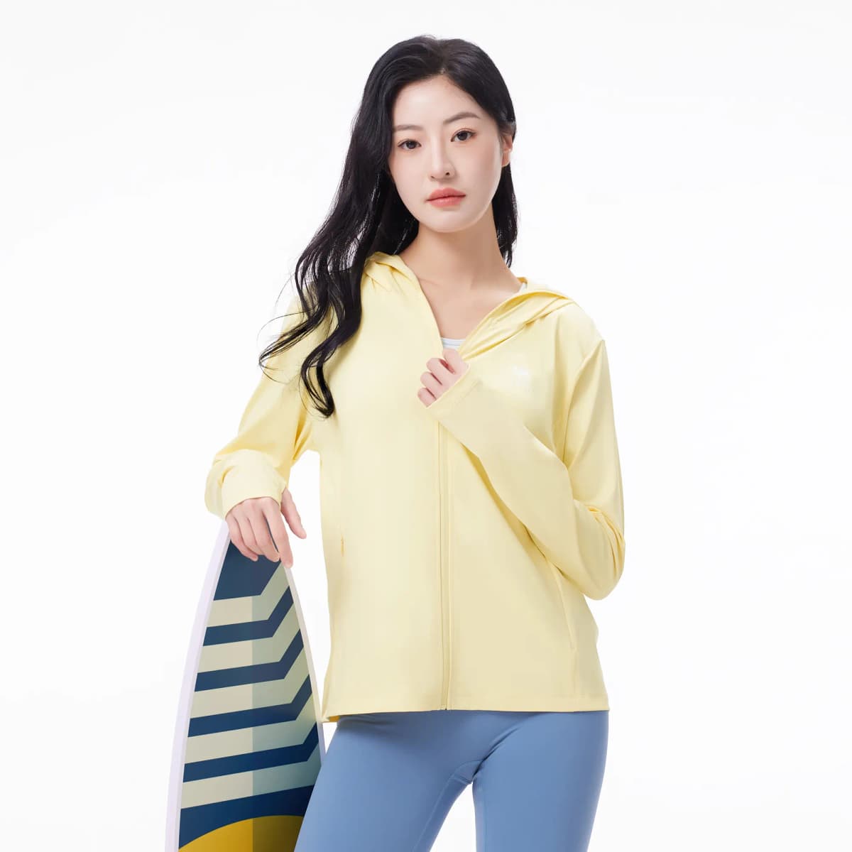 CAMEL Jelly Series Ice Mint Original Yarn UPF2000+ Heat-Blocking Breathable Cooling Hooded Sun Protection Jacket Women's 17