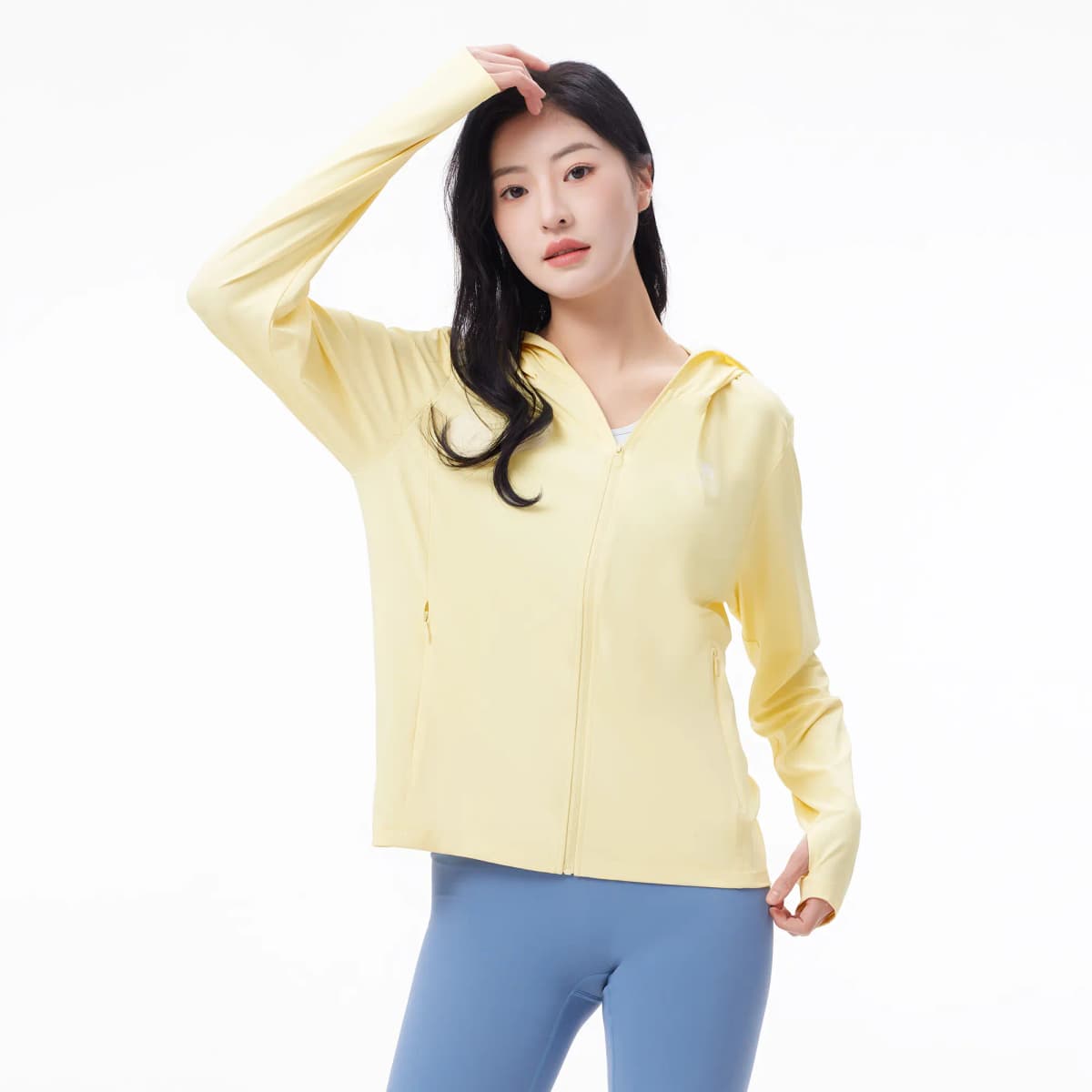 CAMEL Jelly Series Ice Mint Original Yarn UPF2000+ Heat-Blocking Breathable Cooling Hooded Sun Protection Jacket Women's 15