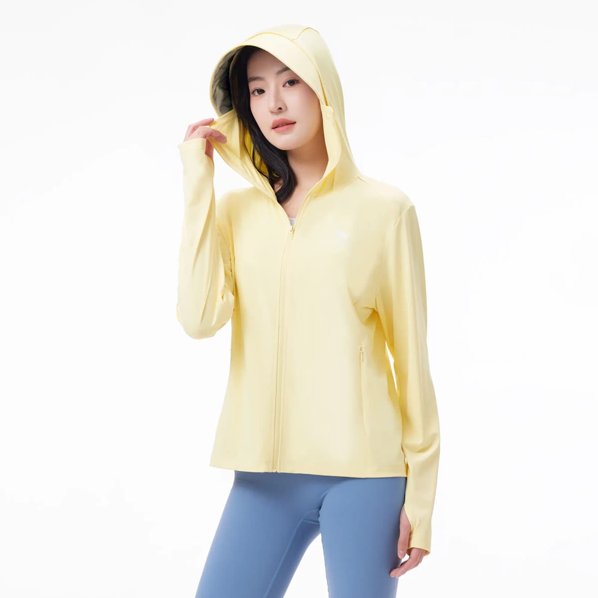 CAMEL Jelly Series Ice Mint Original Yarn UPF2000+ Heat-Blocking Breathable Cooling Hooded Sun Protection Jacket Women's 16