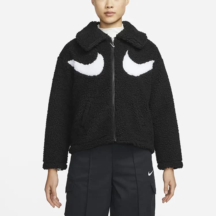 Nike Swoosh Women'ss Full Zip Jacket Asia Sizing Black/White 4